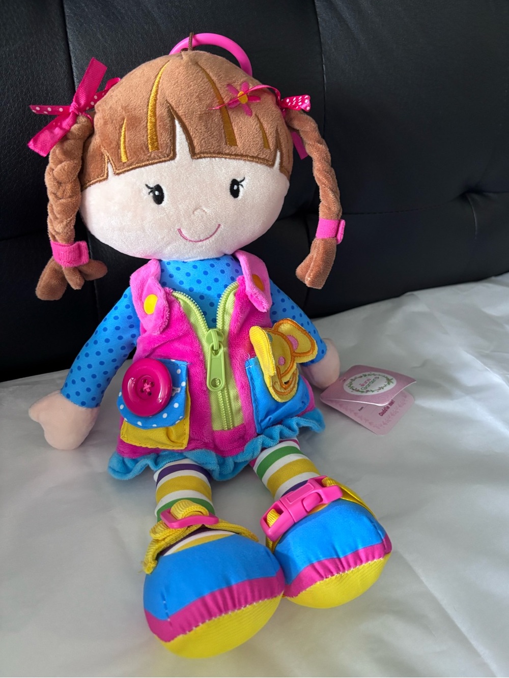 2/$20 Bright Activity Dress-Up Plush Doll in Pink and Blue